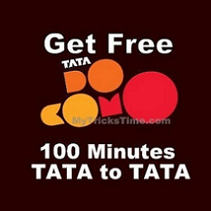 Get Free 100 Min Talk Time By Tata Docomo App