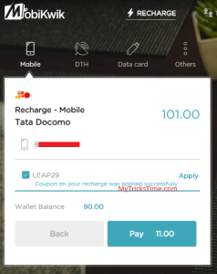 Mobikwik Leap year Offer - 100% Cashback On Recharge & Bill Payment [Today Only] - demo