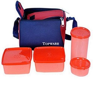 Lunch Box At Cheap Price - Buy Hunger Box TP03 Orange 4 Containers Lunch Box (1000 ml) at Rs. 39